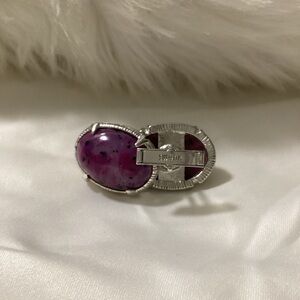 SWANK Purple Jasper Silver Cufflinks